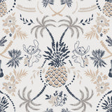 Disney Stitch Pineapple Damask Taupe and Blue Peel and Stick Wallpaper by RoomMates - RMWS1392