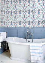 Disney Stitch Pineapple Damask Blue and Pink by RoomMates Lilo and Stitch Tropical Island Peel and Stick Wallpaper - RMWS1394