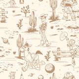 Disney Toy Story Toile Brown Peel and Stick Wallpaper by RoomMates - RMWS1395