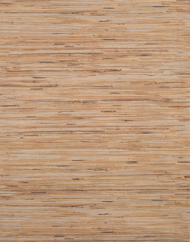 Lustrous Grasscloth Brown Wallpaper with Faux Grasscloth Texture - York RN1057LW