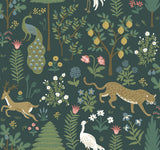Menagerie Blue Wallpaper with Animals Forest Pattern - York RP7306