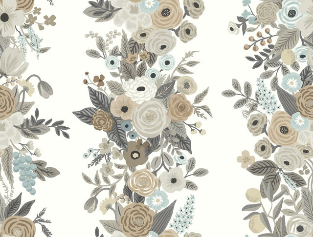 Garden Party Trellis White & Brown Wallpaper