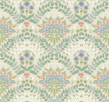 Bramble Beige & Green Wallpaper with Botanical Floral Motif - York RP7321