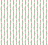 Eeden White & Green Botanical Stripe Non Woven Wallpaper - York RP7340