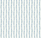 Eden White & Blue Botanical Stripe Non Woven Wallpaper - York RP7341