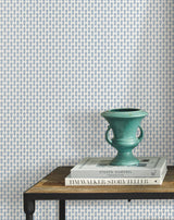 Petal White & Blue Wallpaper with Small Floral Motif  Rifle Paper Co. Second Edition - York RP7365
