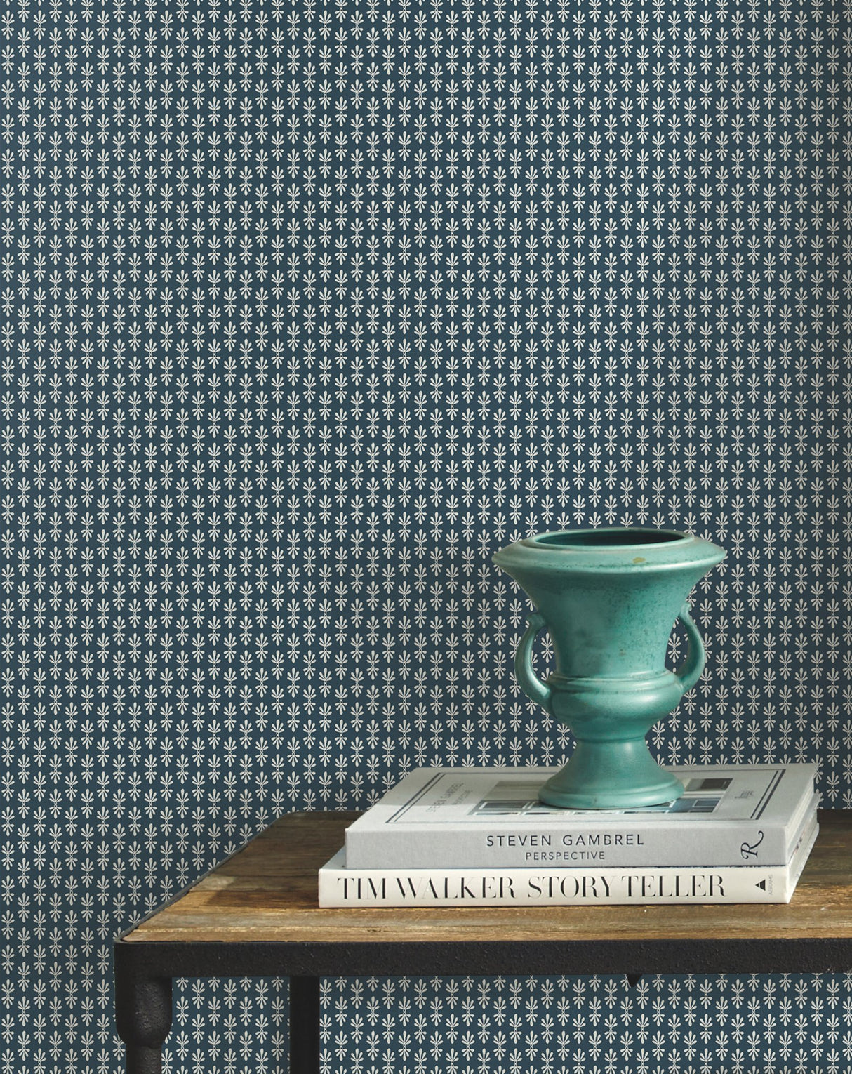 Petal Blue Small Prints Non Woven Wallpaper  Unpasted, Washable, Strippable, 25.25-in Repeat, 27-in x 27-ft Roll - York RP7366