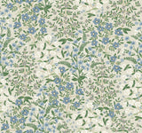Wildwood Garden Beige & Green Wallpaper with Floral Botanical Pattern - York RP7375