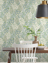 Wildwood Garden Beige & Green Wallpaper with Floral Botanical Pattern - York RP7375