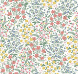 Wildwood Garden White & Pink Floral Non Woven Wallpaper - York RP7377