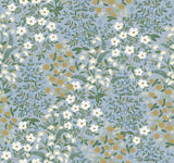 Wildwood Garden Blue & White Wallpaper with Floral Pattern, Non Woven Unpasted - York RP7379