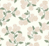Hydrangea Beige & Pink Wallpaper with Floral Hydrangea Pattern- Rifle Paper Co. Second Edition - York RP7393