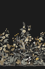 Peacock Black Wall Mural with Feature Wall Animal Motif - York RP7399M