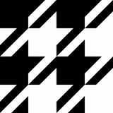 RuHoundstooth Black Peel & Stick Wallpaper with Modern Geometric Houndstooth Pattern - NuWallpaper RPS6147