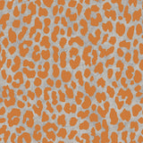 RuLeopard l'Orange Peel & Stick Wallpaper with Modern Animal Print in Metallic Taupe and Orange - RPS6149