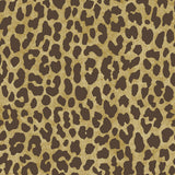 RuLeopard Brown Peel & Stick Wallpaper with Metallic Animal Print - RPS6151