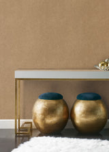 RuSuede Khaki Peel & Stick Wallpaper with Modern Fabric Texture - NuWallpaper RPS6152