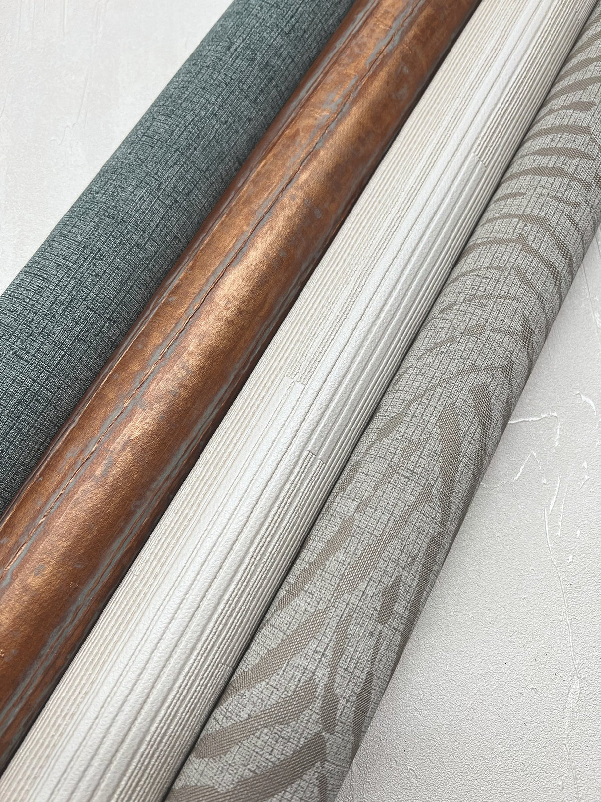 Vintage Tin Esquire Metallic Fabric-Backed Vinyl Wallpaper with Industrial Corrugated Texture - York RRD7219N