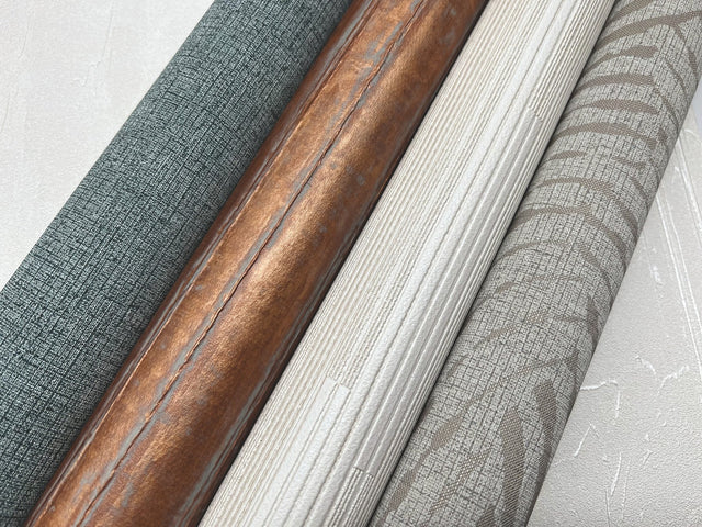 Vintage Tin Esquire Metallic Fabric-Backed Vinyl Wallpaper with Industrial Corrugated Texture - York RRD7219N