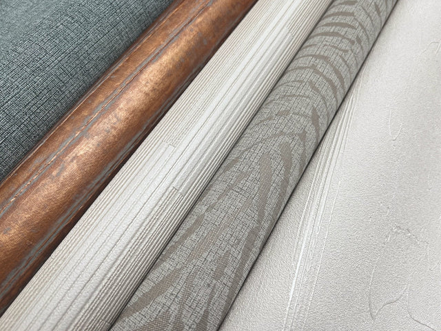 Vintage Tin Esquire Metallic Fabric-Backed Vinyl Wallpaper with Industrial Corrugated Texture - York RRD7219N