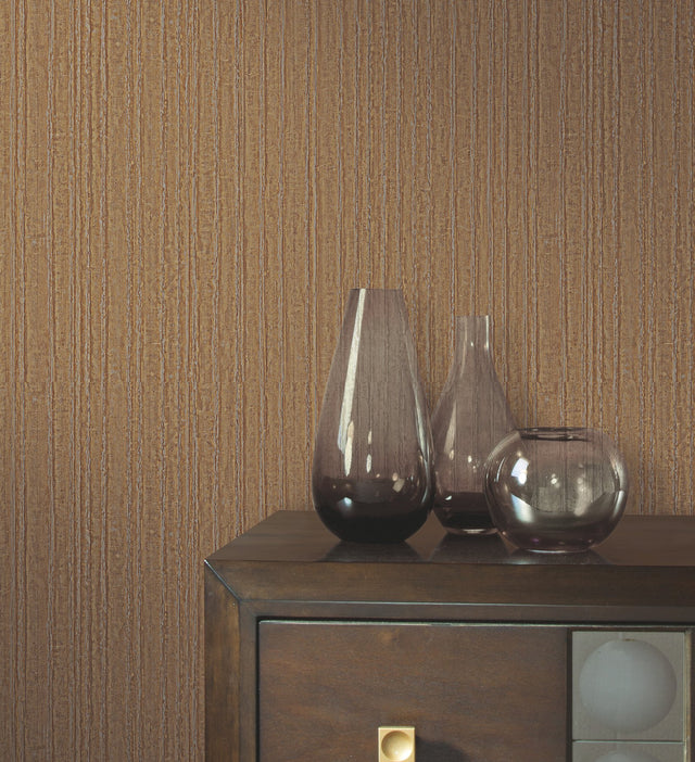 Vintage Tin Esquire Metallic Fabric-Backed Vinyl Wallpaper with Industrial Corrugated Texture - York RRD7219N