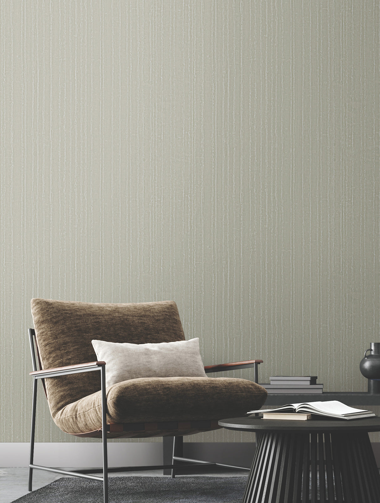 Vintage Tin Optic White by Ronald Redding Industrial Corrugated Metal Texture Scrubbable Strippable Fabric Backed Vinyl Wallpaper - York RRD7220N