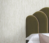 Heartwood Weathered Beige Wallpaper with Cerused Woodgrain Texture - York RRD7600N