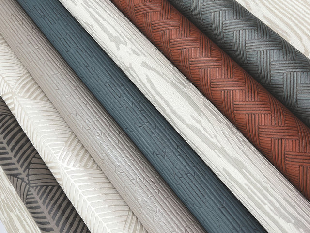 Heartwood Smoke Vinyl Non Woven Wallpaper with Cerused Woodgrain Texture - York RRD7602N
