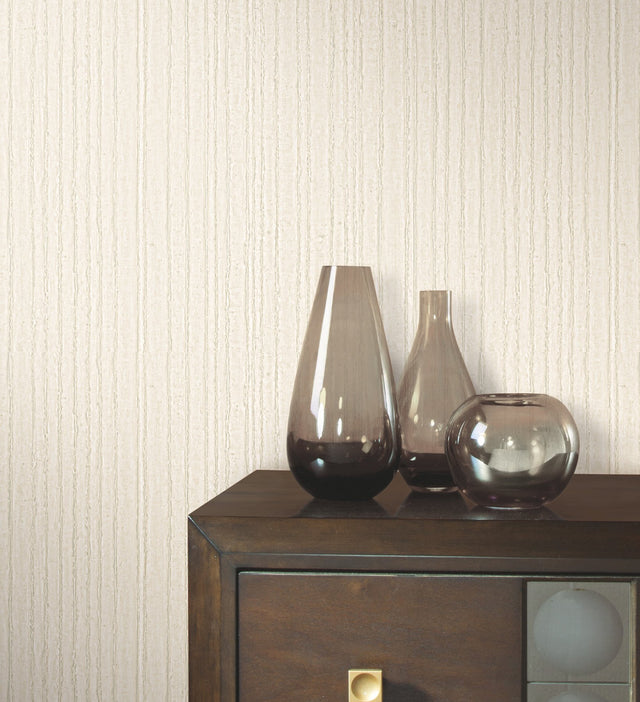 Vintage Tin Pearl Trax Wallpaper with Corrugated Metallic Texture - York RRD7604N