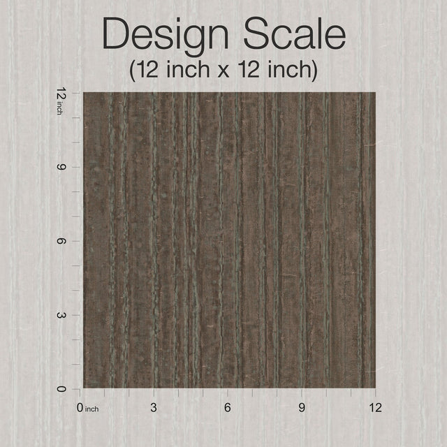 Vintage Tin Burnished Bronze Wallpaper with Industrial Metallic Corrugated Texture - York RRD7605N