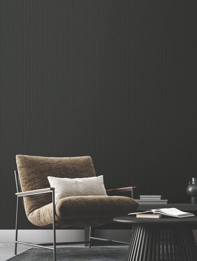 Vintage Tin Wrought Iron Wallpaper with Metallic Industrial Stripe Texture - York RRD7608N