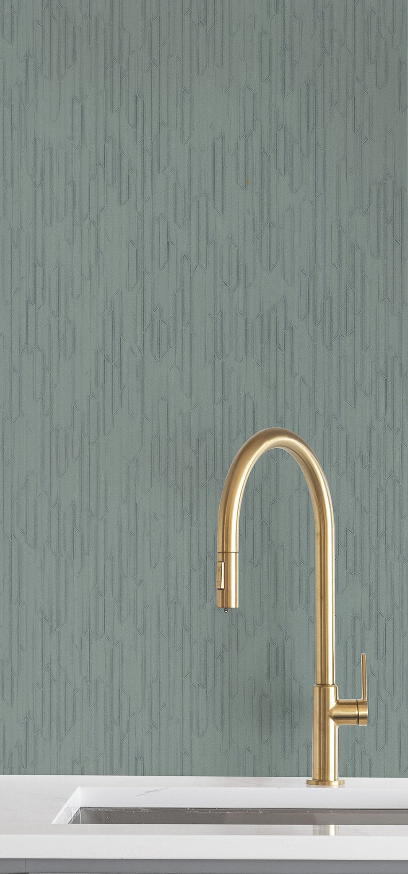 Calliope Arctic Shell Geometric Wallpaper- Fabric Backed Vinyl, 26 in x 30 ft, Scrubbable, Unpasted - York RRD7610N