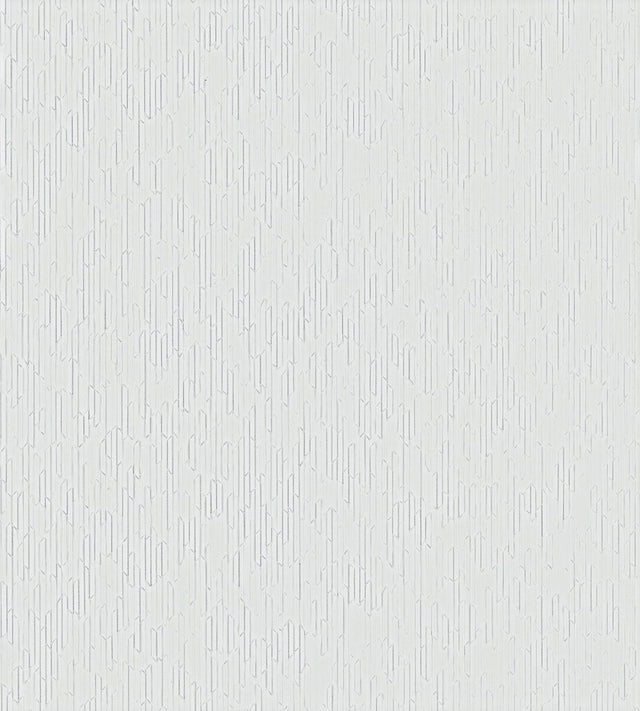 Calliope Optic White Geometric Fabric Backed Vinyl Wallpaper - York RRD7612N
