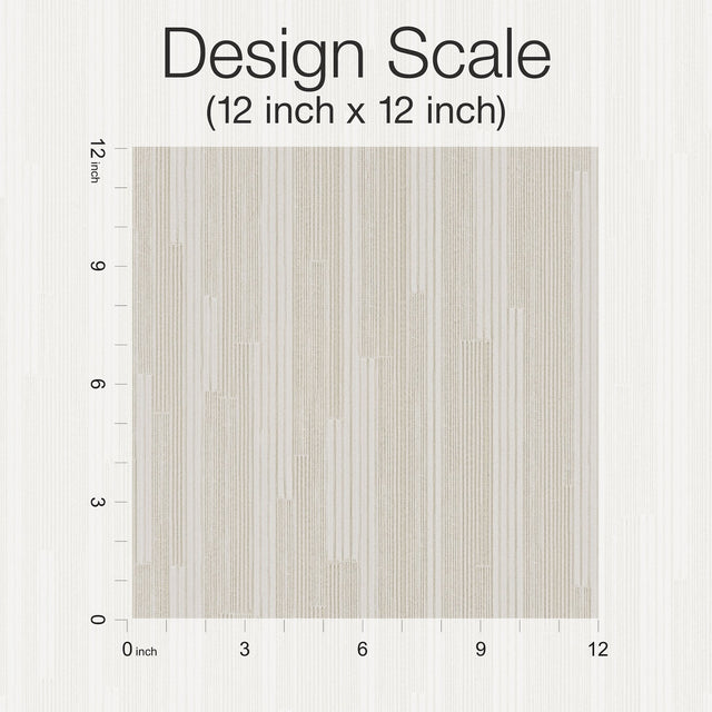 Newel Natural White Textured Stripe Wallpaper - York RRD7623N