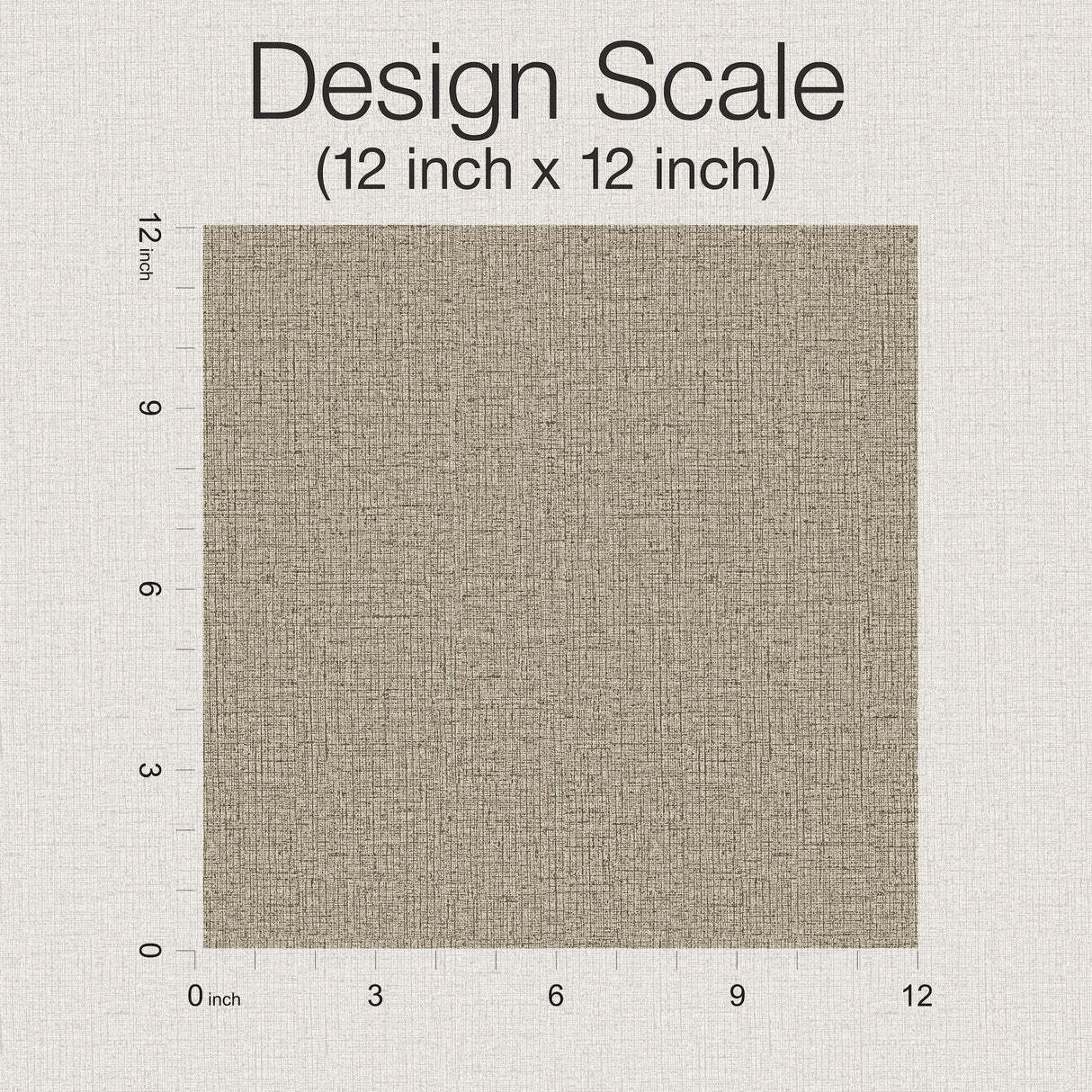 Rugged Linen Adirondack Beige Wallpaper with Textured Linen Weave - York RRD7635N