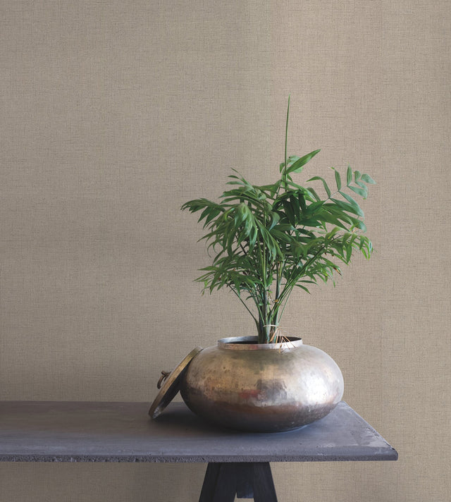 Rugged Linen Jute Wallpaper with Textured Linen Weave - York RRD7638N
