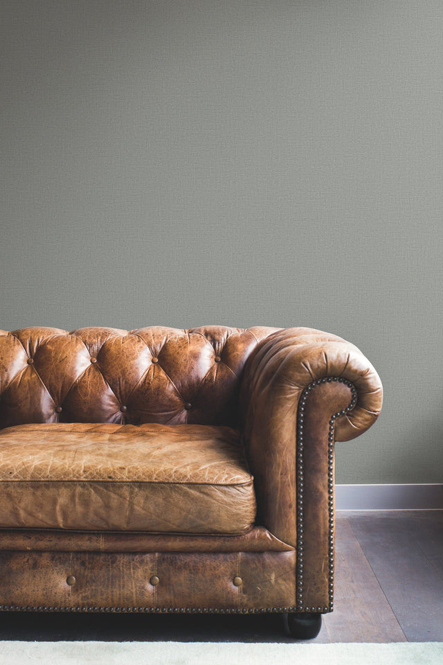 Rugged Linen Shale Wallpaper with Textured Linen Weave - York RRD7640N