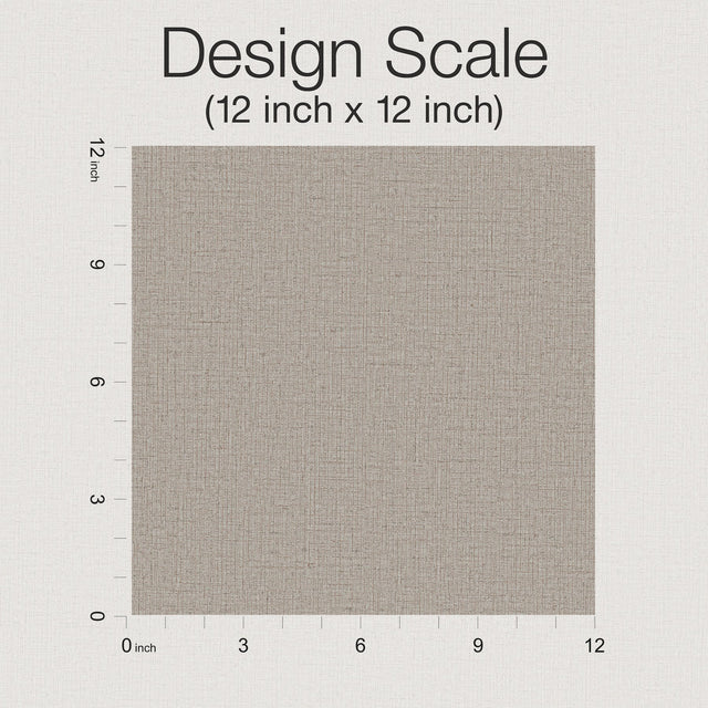 Rugged Linen Sequoia Wallpaper with Textured Linen Weave - York RRD7641N
