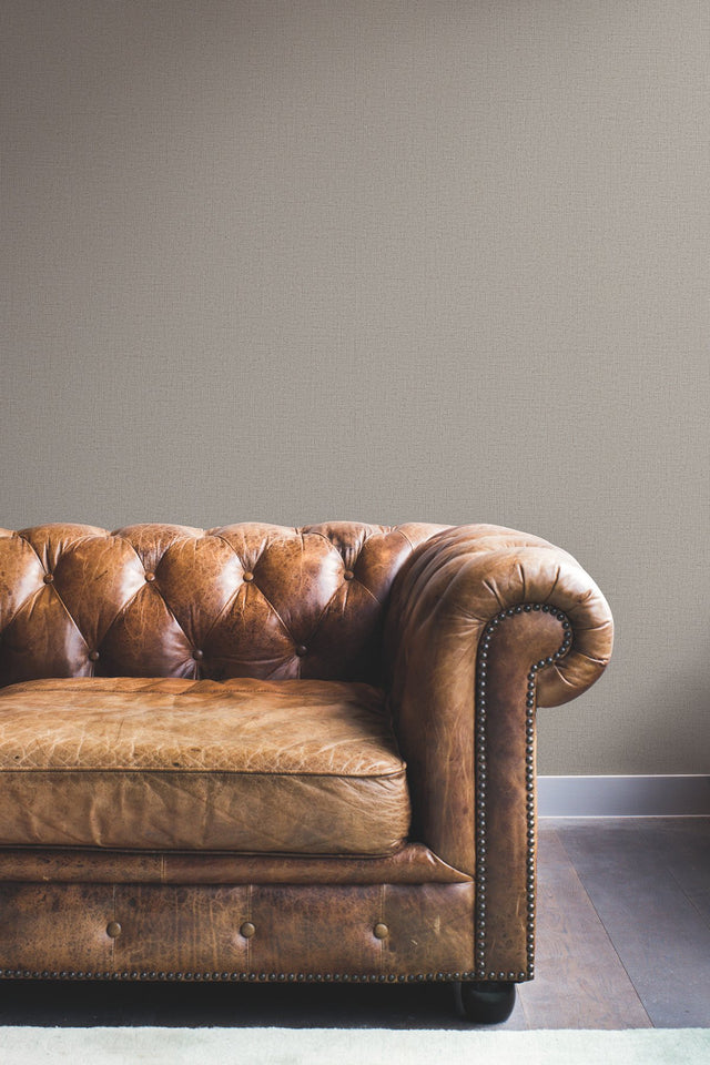 Rugged Linen Sequoia Wallpaper with Textured Linen Weave - York RRD7641N