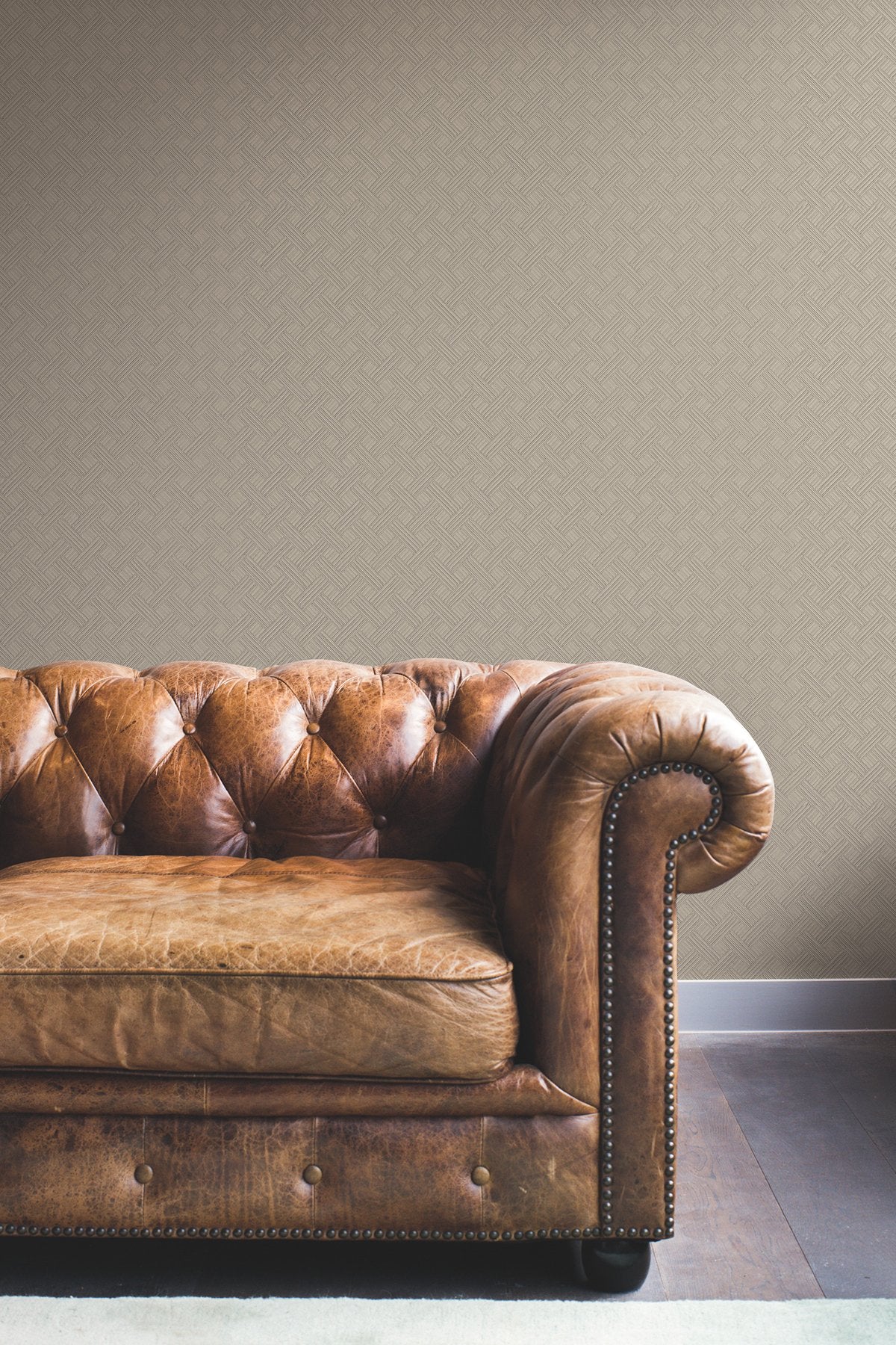 Wickwork Fog Transit Textured Fabric-Backed Vinyl Wallpaper - York RRD7648
