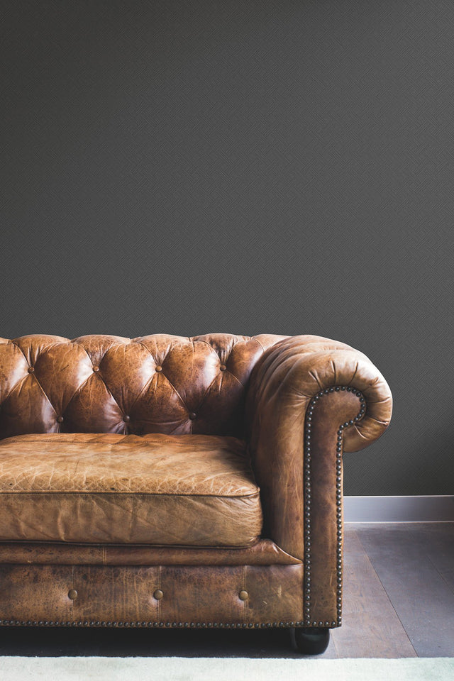 Wickwork Shadow Wallpaper with Geometric Basket Weave Texture - York RRD7651