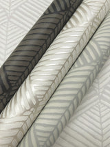 Universal Nature Gravel Wallpaper with Geometric Palm Frond Motif - York RRD7659N