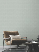 Universal Nature Fog Wallpaper with Geometric Palm Frond Motif - York RRD7661N