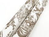 Avian Fountain Toile Mink Wallpaper with Traditional Toile Pattern - York RT7812