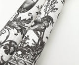 Avian Fountain Toile Black Wallpaper with Classical Toile Pattern - York RT7813