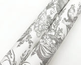 Avian Fountain Toile Grey Wallpaper with Classical Fountain and Birds Motif - York RT7815