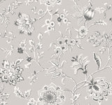 Sutton Grey Toile Coastal Wallpaper - York RT7823