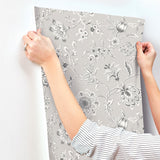 Sutton Grey Toile Coastal Wallpaper - York RT7823
