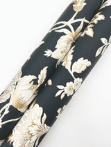 Sutton Black Wallpaper with Metallic Jacobean Toile Floral - York RT7824