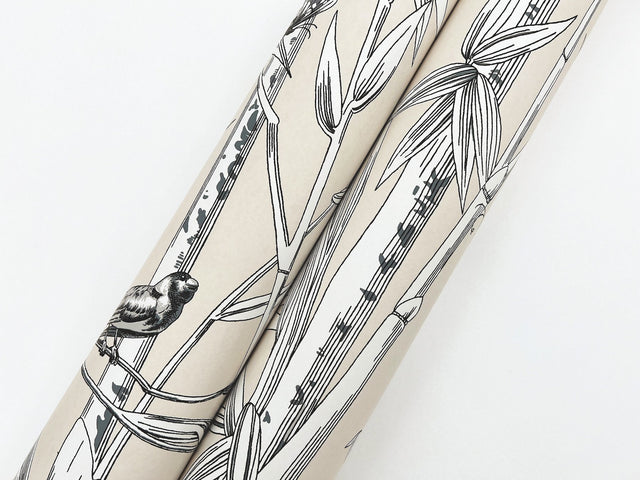 Bambou Toile Beige Wallpaper with Botanical Toile Motif - York RT7832